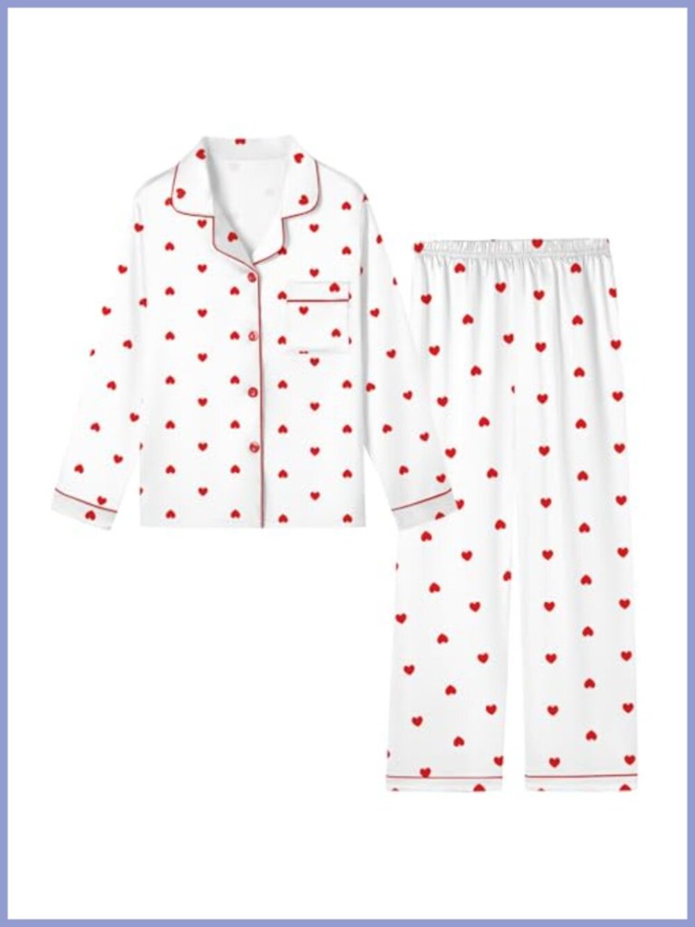Girls 2 Piece Satin Pajama Set Button Down Long Sleeve Sleepwear